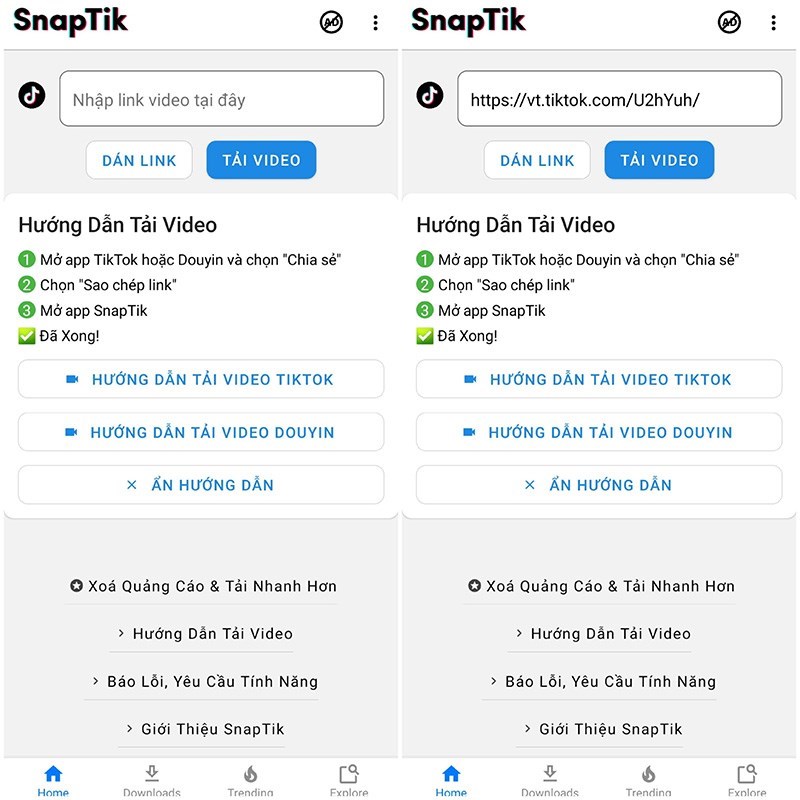 Cách tải video Tiktok bằng SnapTik trên điện thoại