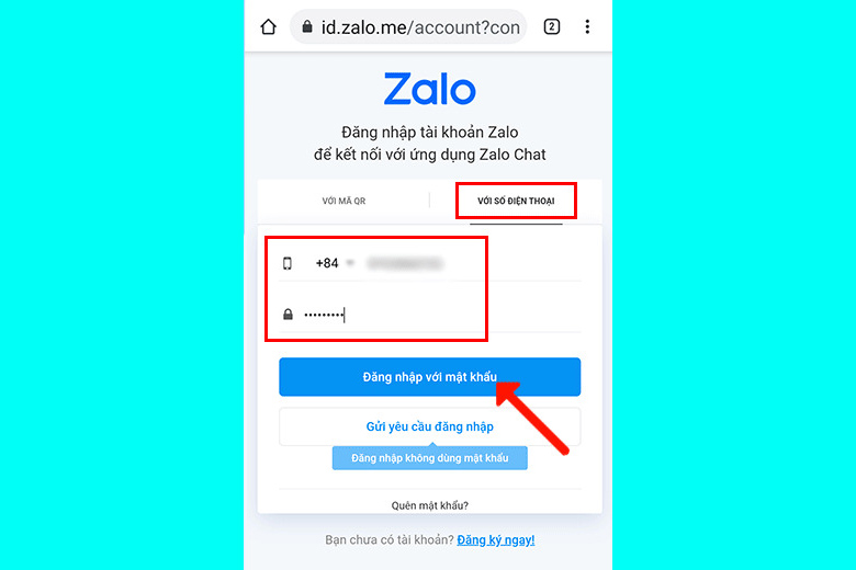 Đăng nhập Chat Zalo Web online bên trên năng lượng điện thoại