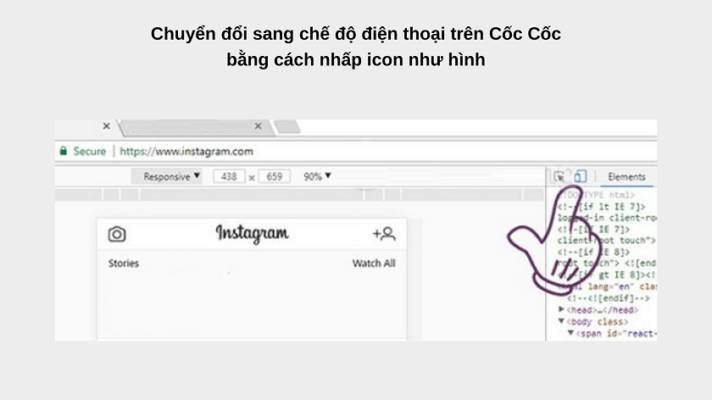 Cách đăng bài trên instagram bằng máy tính qua trình duyệt Cốc cốc 