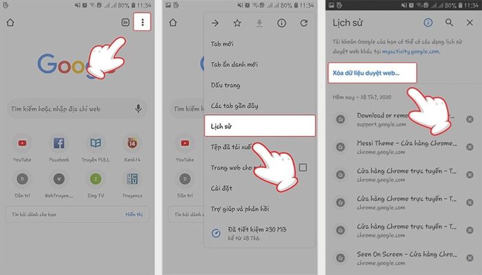 Cách xem lịch sử tìm kiếm Google trên Android