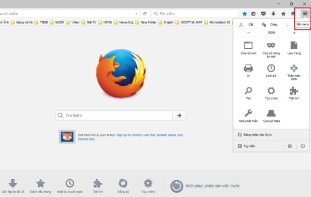 Cách xóa trên trình duyệt Firefox