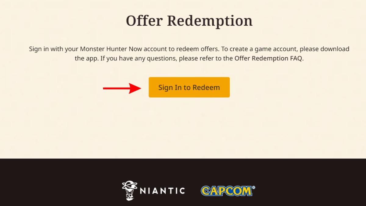 Cách nhập code Monster Hunter Now bước 1