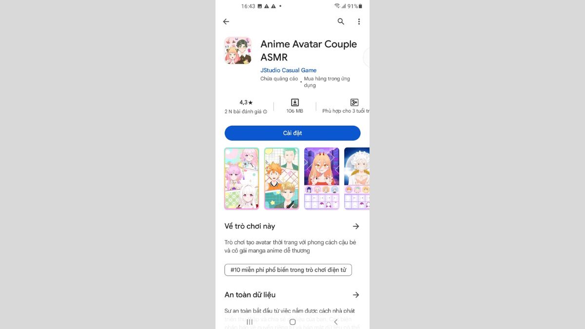 Cách tải xuống Anime Avatar Couple ASMR trên điện thoại Android bước 2