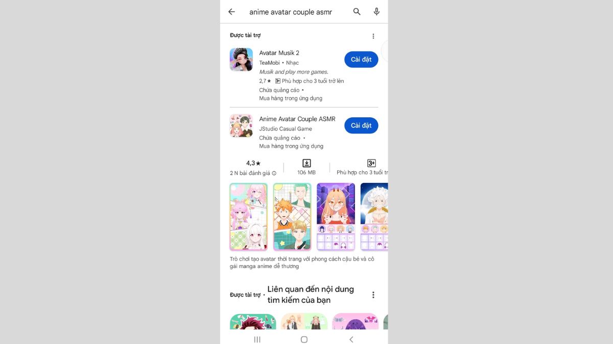 Cách tải xuống Anime Avatar Couple ASMR trên điện thoại Android bước 1