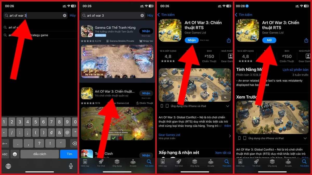 Cách tải Art of War 3 trên iOS