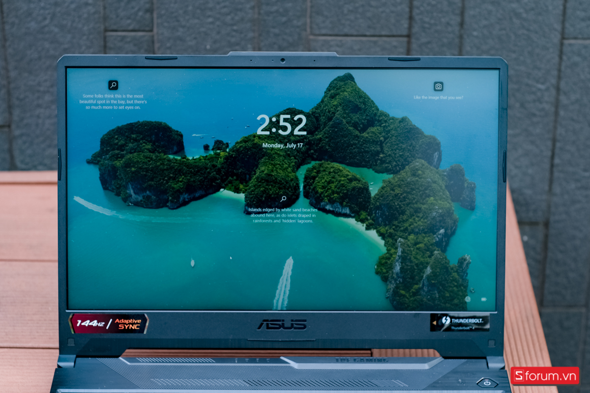 ASUS TUF Gaming GF15 có màn hình 144Hz mượt mà để chơi game